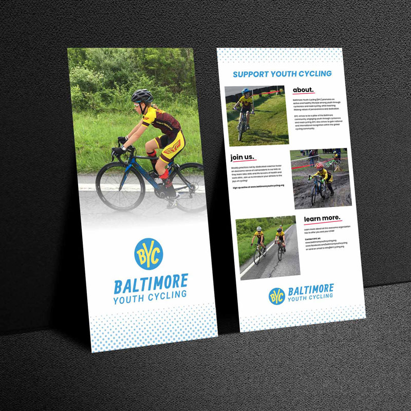 Baltimore Youth Cycling rack card design