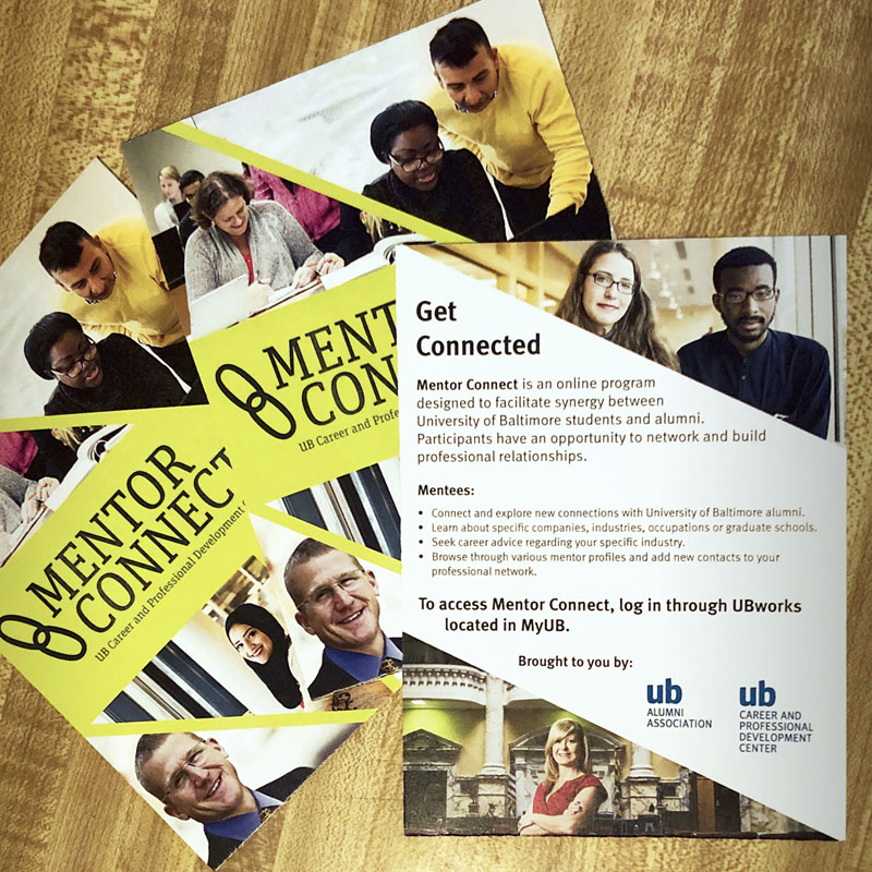 UB Career Center Mentor Connect marketing material