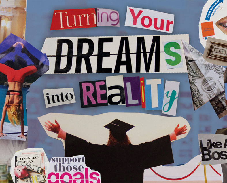 UB Career Center mini vision board workshop material